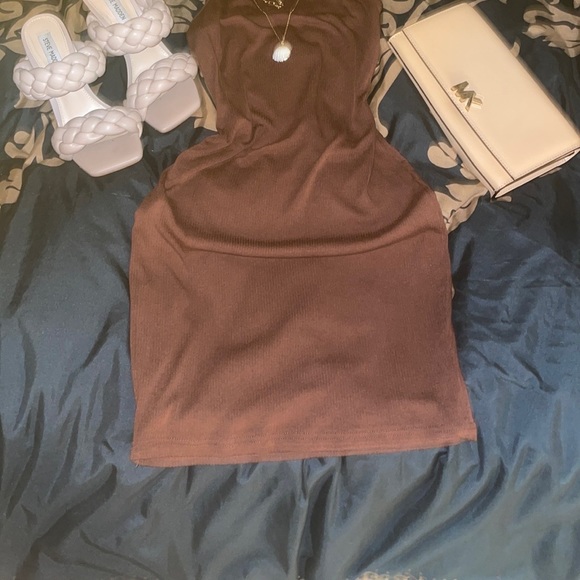 Super cute brown turtle neck dress **accepting offered - Picture 5 of 6